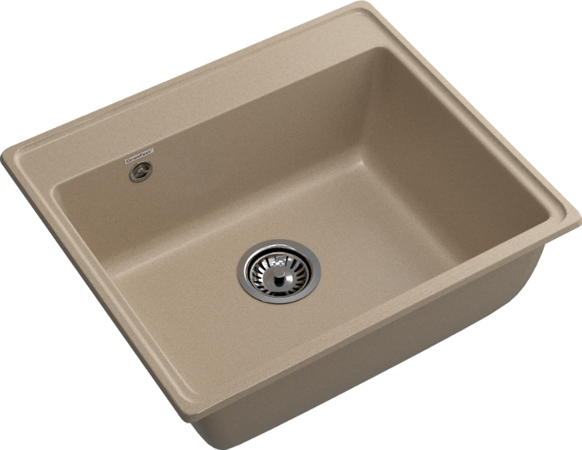Мойка VERTEX - Песочный 580х510х200мм прямоугольный 1 чаша GranFest V-580 Песочный 
