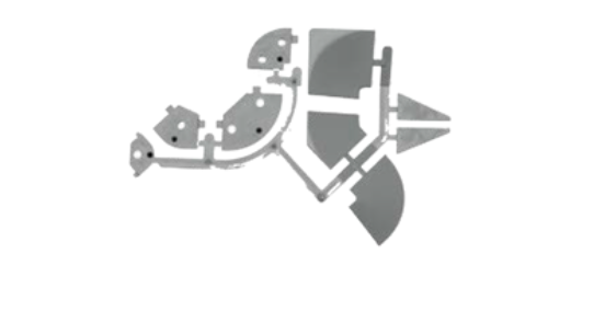 Черный Комплект для плинтуса Premium Line 14801521044 Rehau