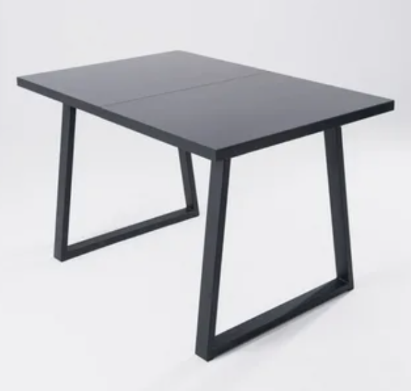 Стол Ливстен раздвижной ЛДСП 40мм 1400(1800)х800х750 мм Черный/Черный