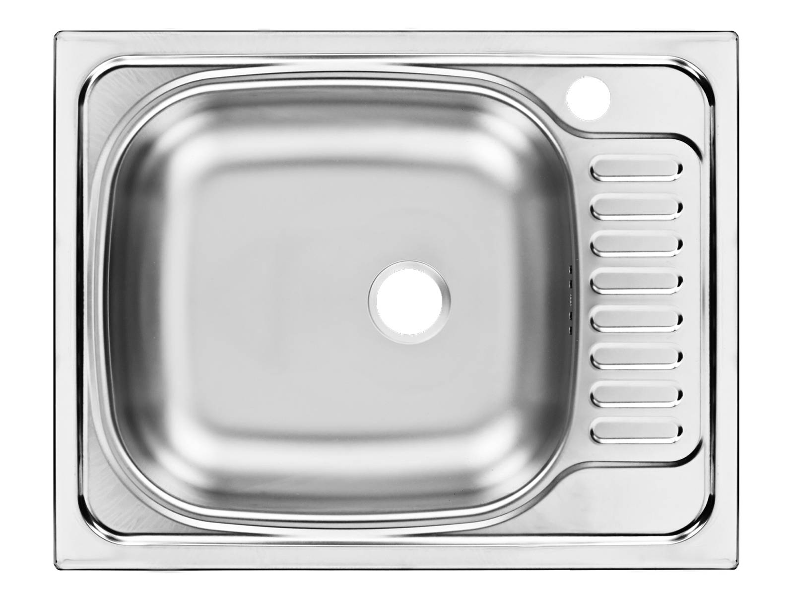 Мойка Классика - Матовый 560х435х155мм прямоугольный 1 чаша Правая 0,5 мм (малый слив) БЕЗ СИФОНА UK