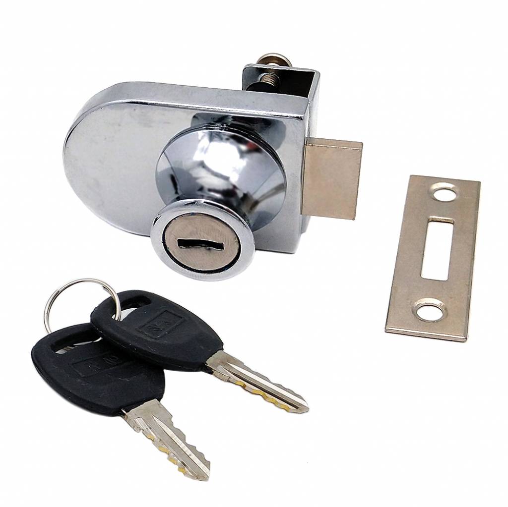 Замок 806 на одностворчатую дверь большой хром 