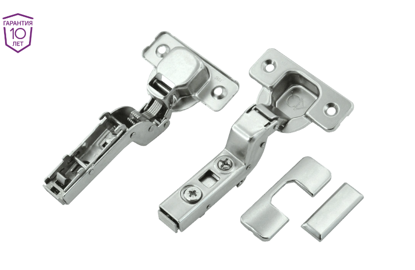 08.0180 Петля 110 гр. Вкладная AQ clip-on б/пружины P2O никель без планки 