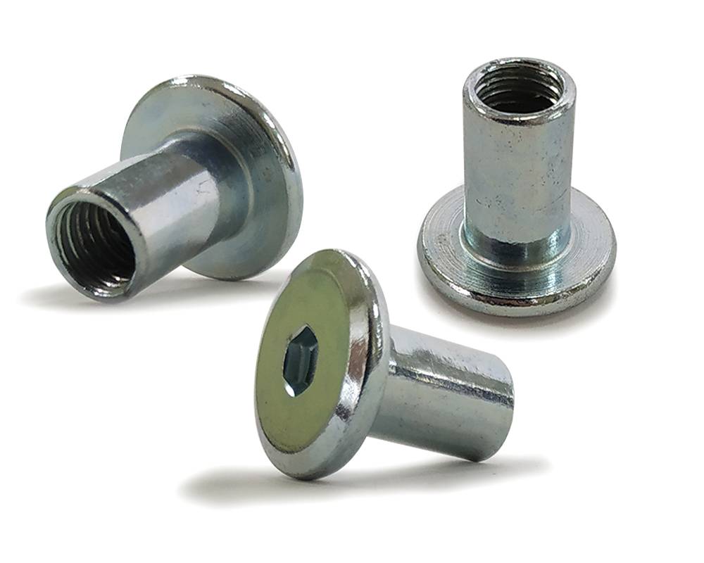 Гайка М6х12 стяжная глухая цинк