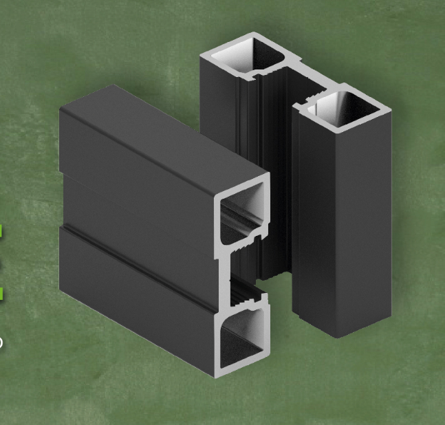 Черный матовый Стандарт Вертикальный профиль Twelve Анодир. 5,4 м 