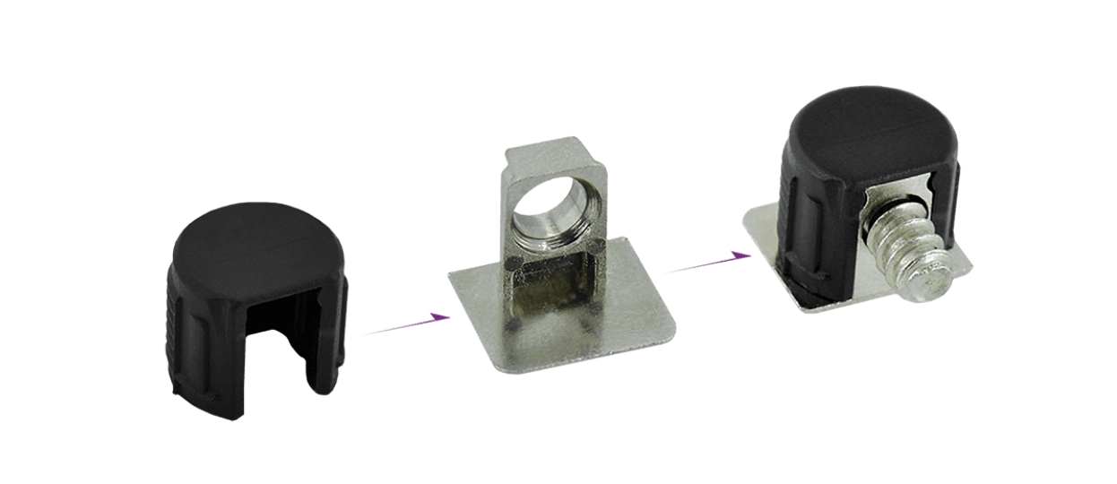 05.0041 Полкодержатель Shelf 03 скр. монтажа Никель для плит 16 мм с еврошурупом AQ