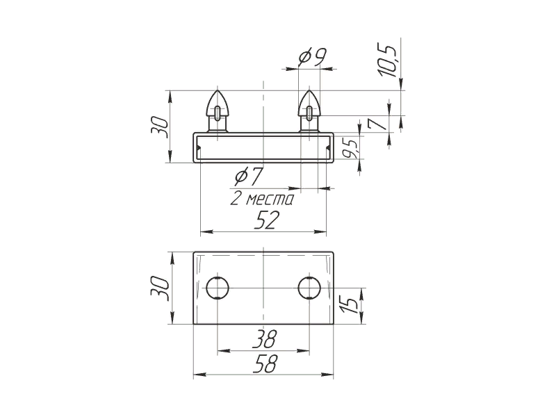Латодержатель 8*53 черный