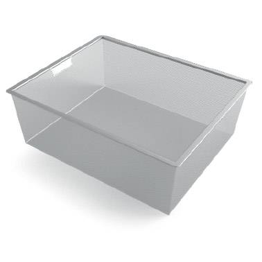 Корзина мелкосетчатая на 2 рельса Металлик 527x427x185 мм 