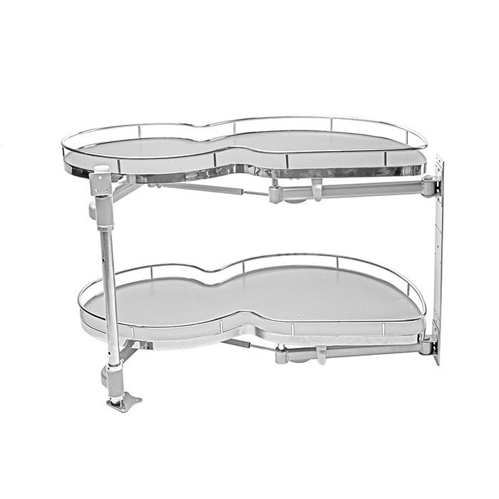 Механизм выкатной типа "лепесток" 900 мм донное крепл. Хром с доводчиком LS017FL левый Lotti 