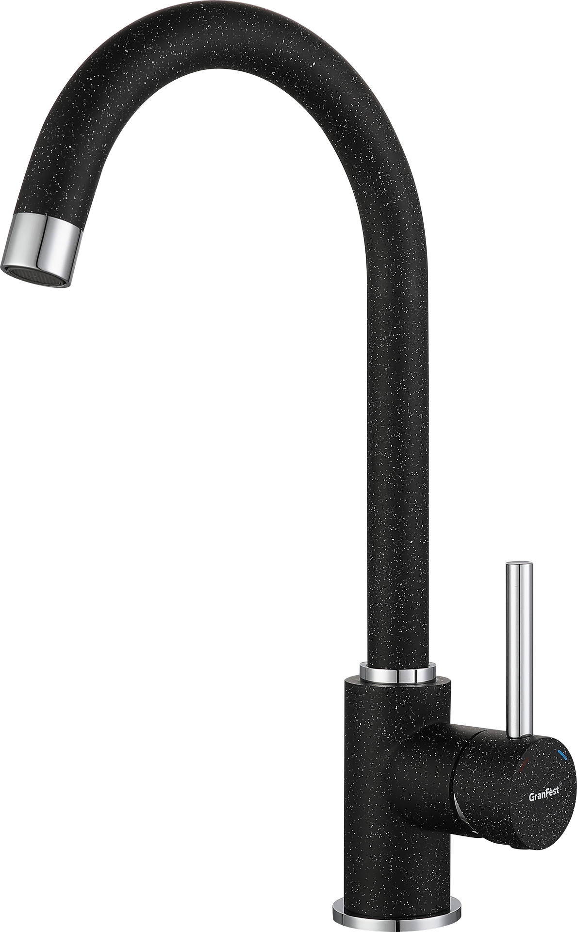 3650 Смеситель 3650 D-35 мм Черный U-образный - GranFest 