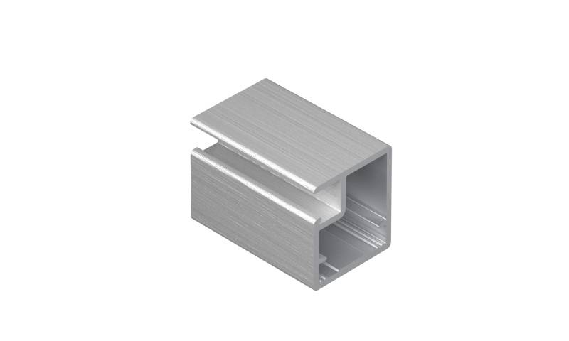 Профиль фасадный Aristo 831 (F1-17) Серебро Крацованое (Brash polish) 5,4 м (профиль рамочный узкий)