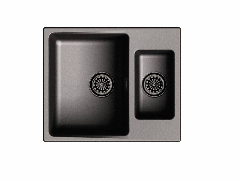 Мойка Gerd 60K Черный 600х500х200мм прямоугольный 1,5 чаши Ewigstein 60K 