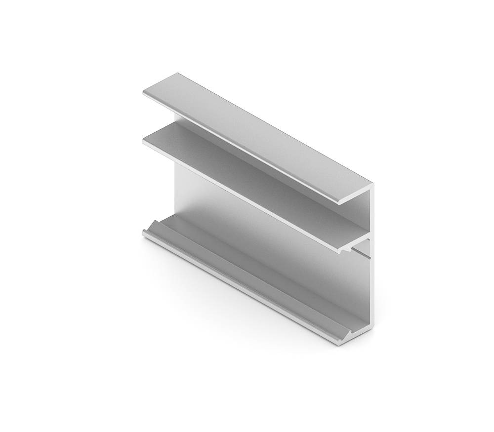 Профиль для полки с подсветкой Хром матовое 