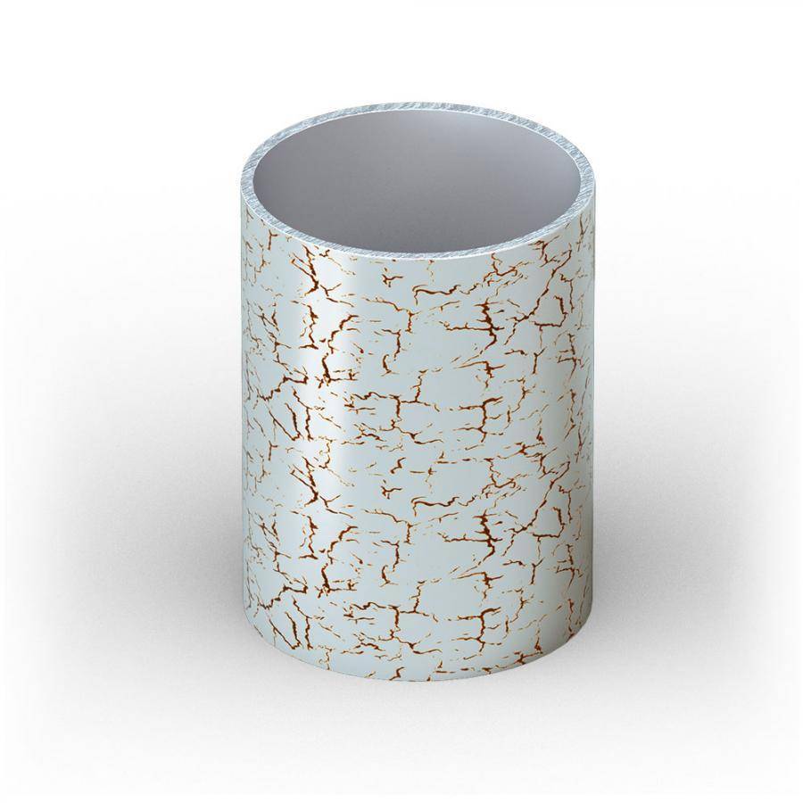 Опора для стола круглая рифленая кракелюр глянец 