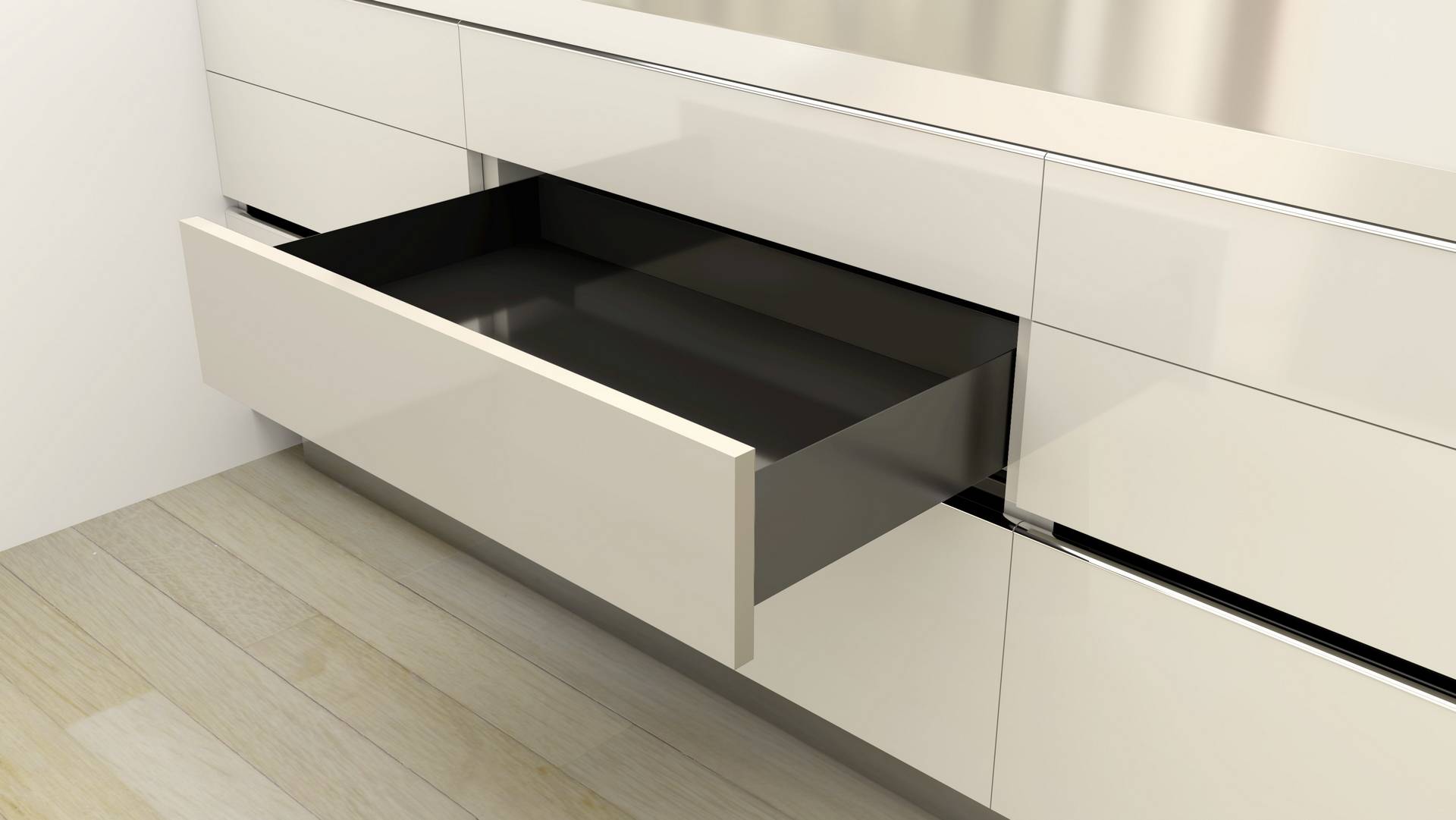 19094 PUREBOX DTC 122х450 мм Т. Серый (Без направляющих) 