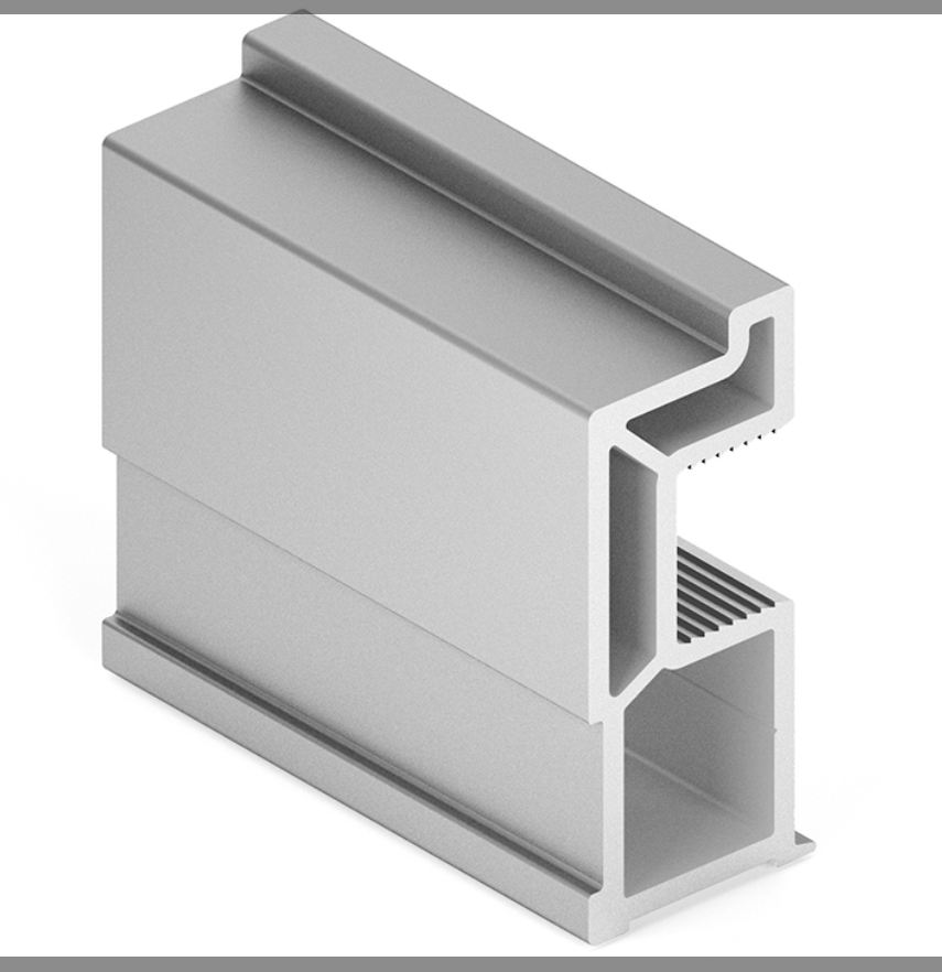 Хром матовое SLIM MAX  Вертикальный профиль для 10 мм 5,4 м 