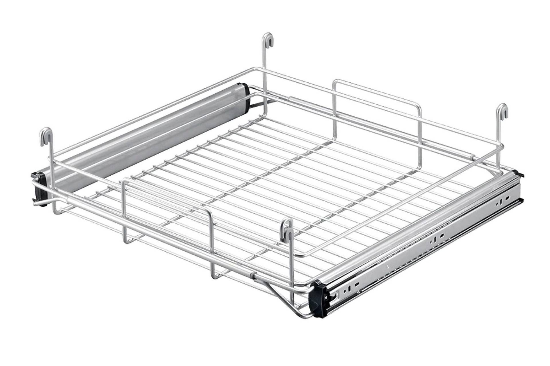 Полка для белья с рейлингом +ролик. направляющие Ш 590-720 3321-480.Р22