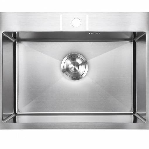 Мойка Amalet Эко - Сатин 580х480х220мм прямоугольный 1 чаша 0,8 мм с сифоном Amalet 58*48 