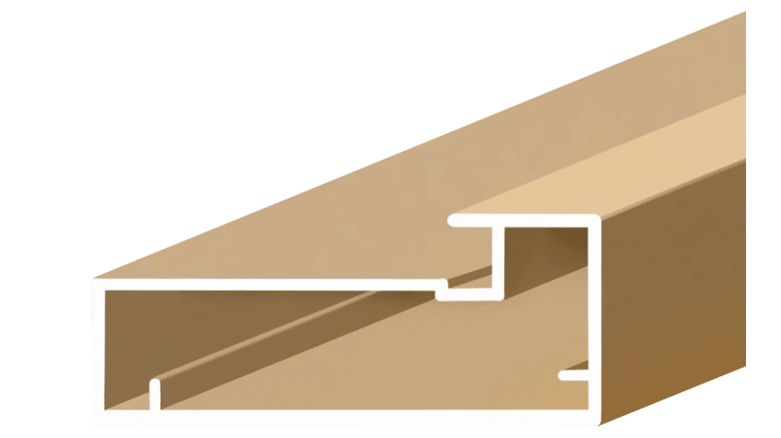 Алюминиевый профиль AQ Z-4 Золото Матовое 4 м (профиль рамочный широкий) 