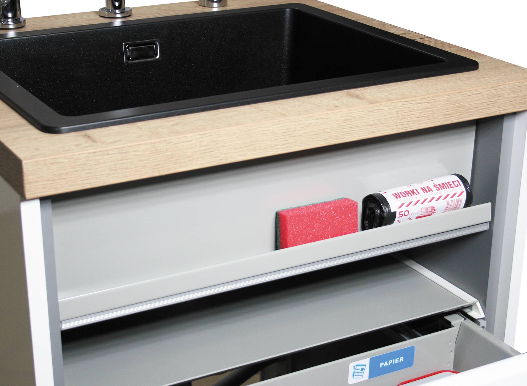  Планка под мойку в шкаф 600 металл серый