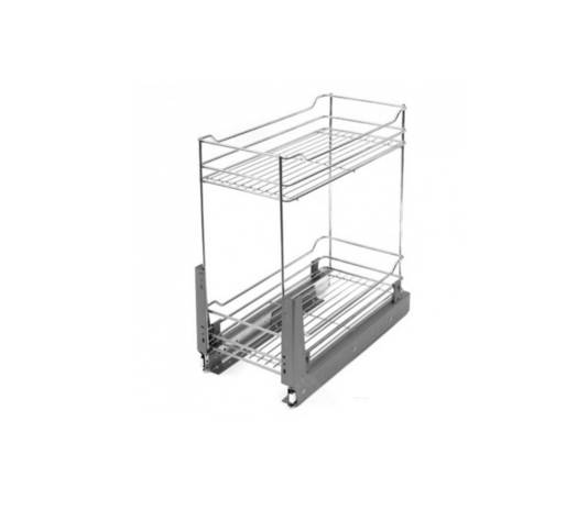 Бутылочница 2 яруса 150 мм донное крепл. хром с доводчиком 548.50.260 Hafele