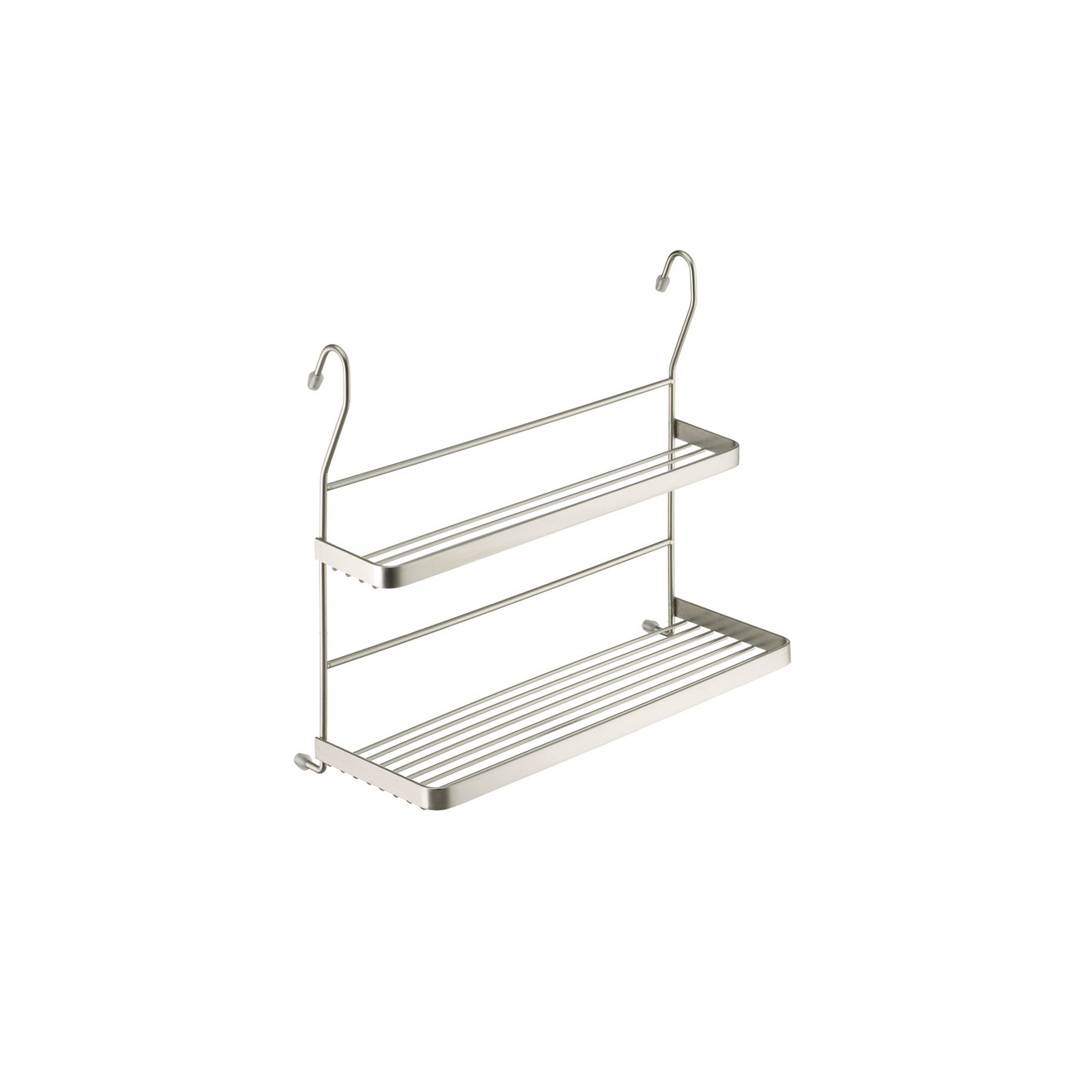 Полка двухярусная "Mix" 340х155х305 мм никель матовый YJ-G212 NM Lemax