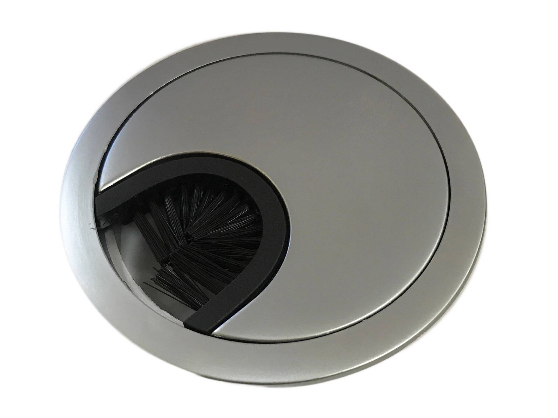 Розетка для комп. столов D=60 мм хром матовый металл