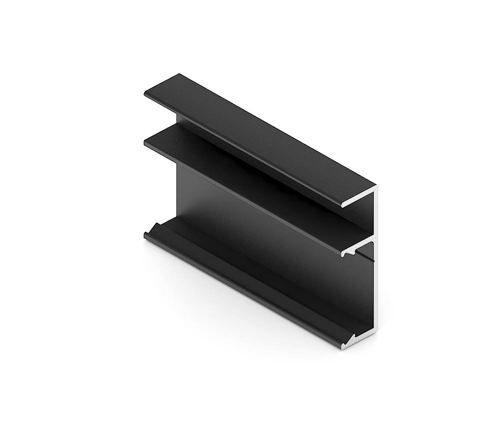 Профиль для полки с подсветкой Черный матовый 