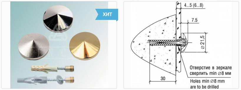 Держатель 5.01 D=22 мм (01) никель Линкос 