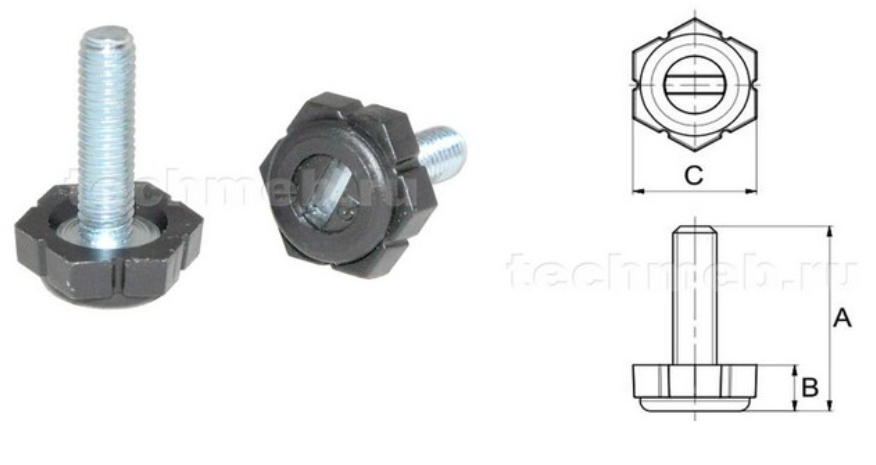Ножка М6х27мм без крепления 