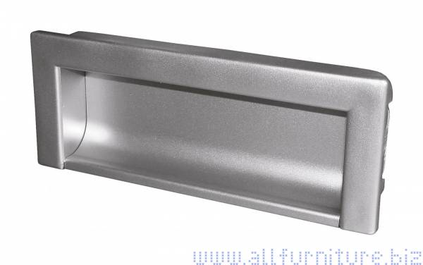  Ручка врезная 96 мм Хром матовый Пластик Кламет