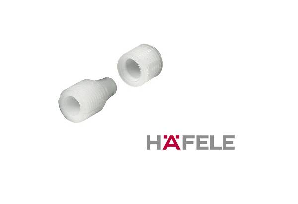 Стяжка невидимое мебельное, для запрессовки (штакерная стяжка из 2х частей) белый для плит 16 мм 267