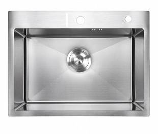 Мойка Amalet - Сатин 600х480х203мм прямоугольный 1 чаша 1,2мм с сифоном Amalet 60*48 