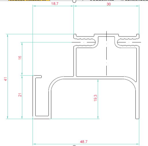 12999321044 Ручка профильная  L-обр. вертикальная для 18мм 3 000 мм Черный матовый Металл Rehau