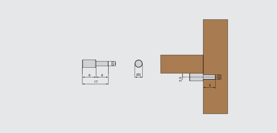 Полкодержатель Граната  никель 