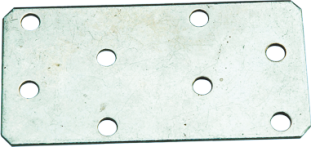 Пластина крепежная Металлист 80х40х1,5 цинк 