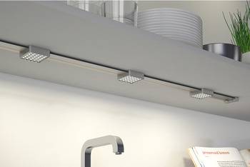 Светильник светодиодный серебристый 24V / 3x1,8W теплый белый 3000К Hafele 833.76.040