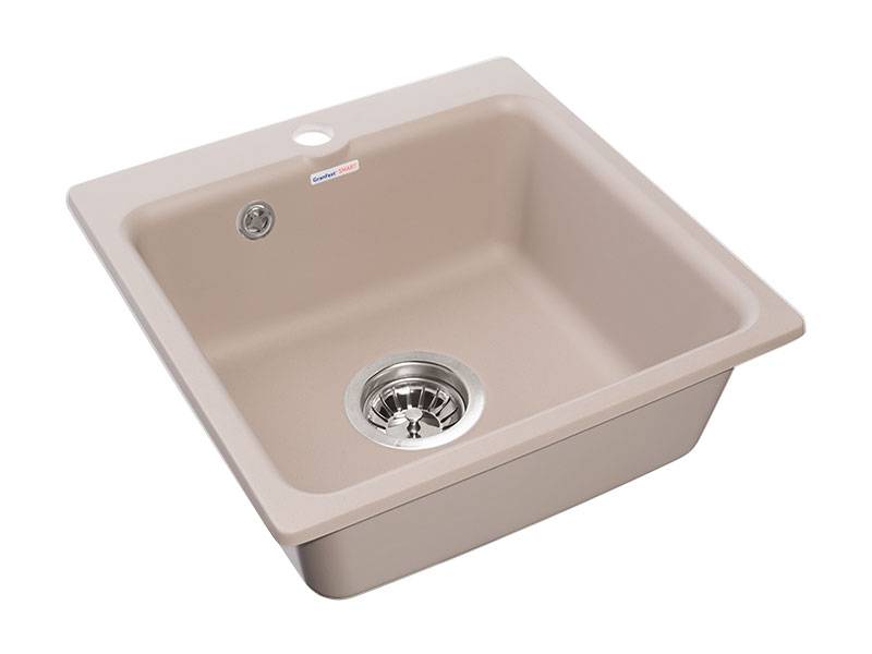 Мойка SMART - Черный 430х430х160мм Квадрат 1 чаша GranFest GF-SM430 