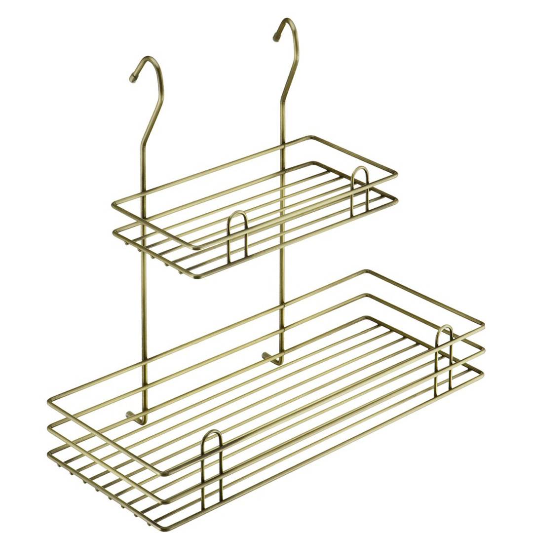 Полка двухярусная "Mix", Тип-II 400х185х335 мм бронза LE 510 BA Lemax