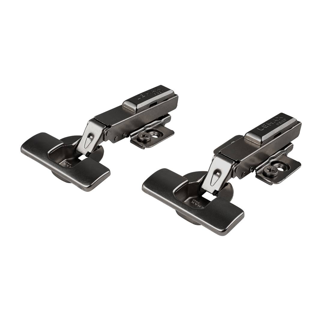 Петля 110 гр. Накладная LemaxProf Softly Clap (2шт) с/довод Clip-On Черный никель 3D 