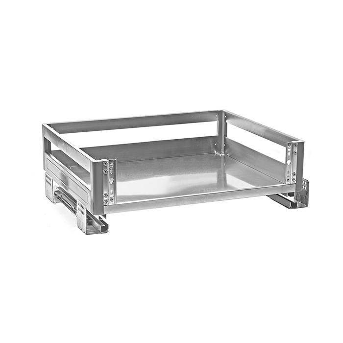 Корзина выкатная 600 мм бок. крепл. / к фасаду Нержавеющая сталь с доводчиком SS1/600K/D Lotti 