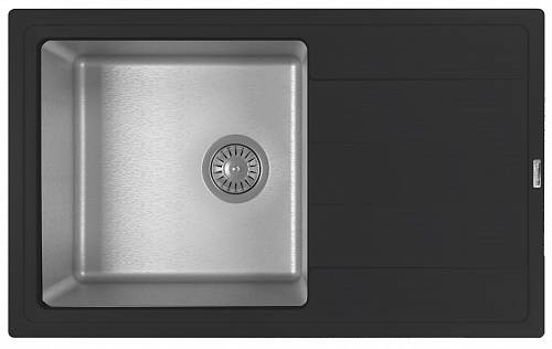 Мойка Комби 780 Антрацит 780х480х230мм прямоугольный 1 чаша Florentina 21.395.D0780.302 