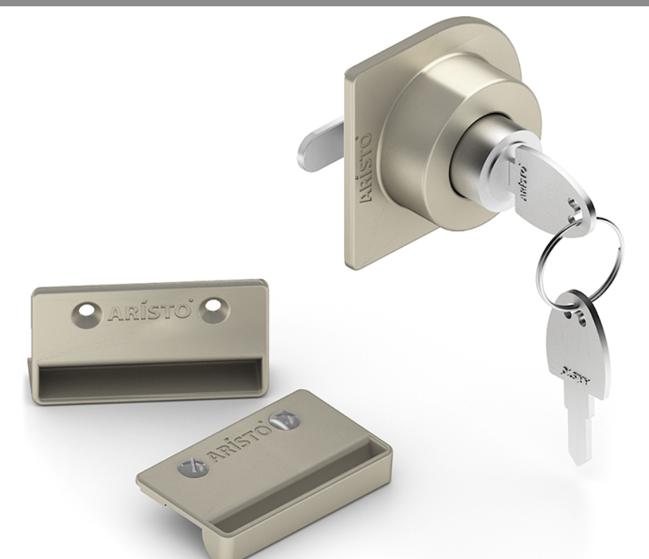 Замок для ассиметричных ручек Шампань матовая 