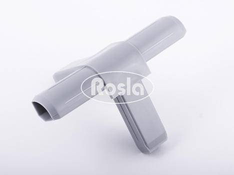 Соединитель угловой Росла С 2-03 серый (проходной) 90 гр пластик 