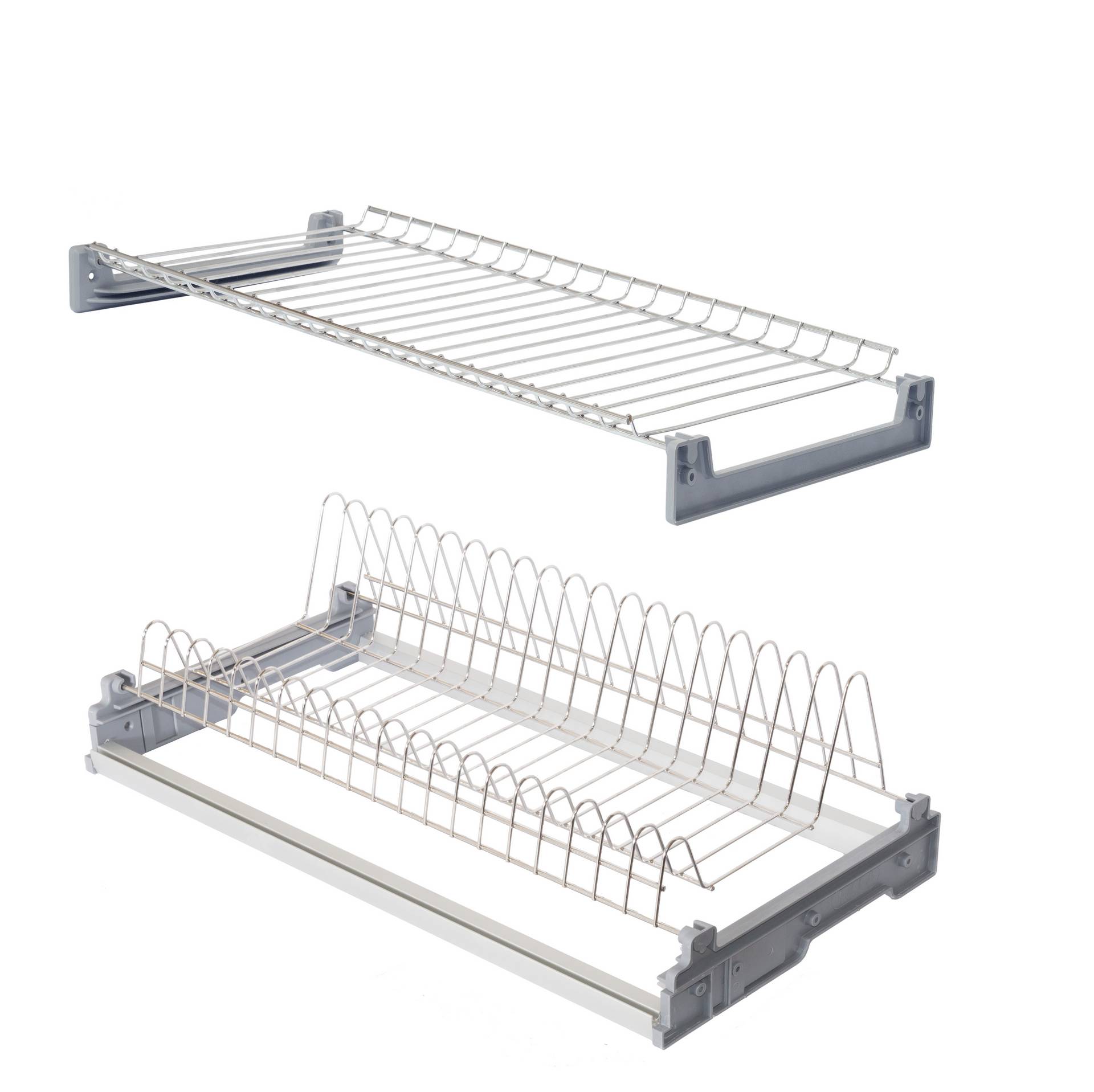 Сушка для посуды двухуровневая 500 мм В5 Нержавеющая сталь ЮММ Техно 