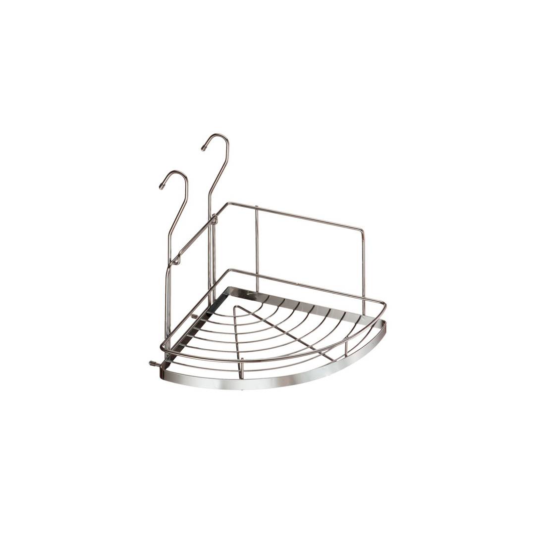 Полка одноярусная угловая малая 235х260х280 мм хром YJ-G301A Lemax