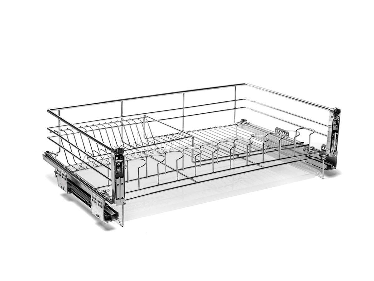 Сушка выкатная 900 мм донное крепл. / к фасаду Хром с доводчиком LS1/900CK/D Lotti 