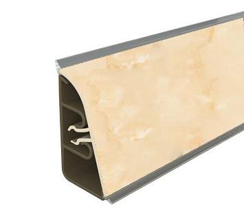 Плинтус Оникс Серый - АР740 - 4 200мм пластик Termoplast 