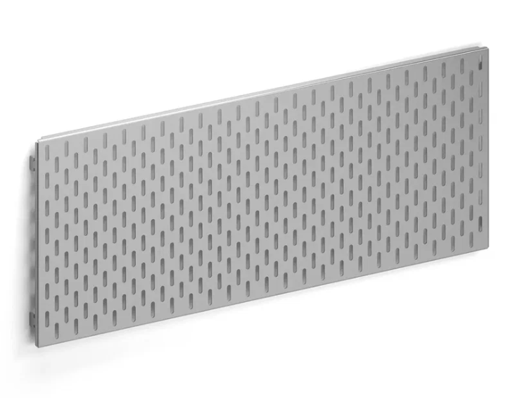 Перфорированная панель, 254*601*17 мм Металлик 