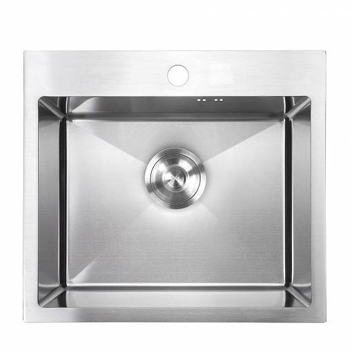 Мойка Amalet Эко - Графит 480х480х203мм Квадрат 1 чаша 0,8 мм с сифоном Amalet 48*48 GR 