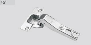 20434 Петля +45гр.  DTC Pivot-Pro Push б/пружины P2O Clip-On (45)+планка15358 